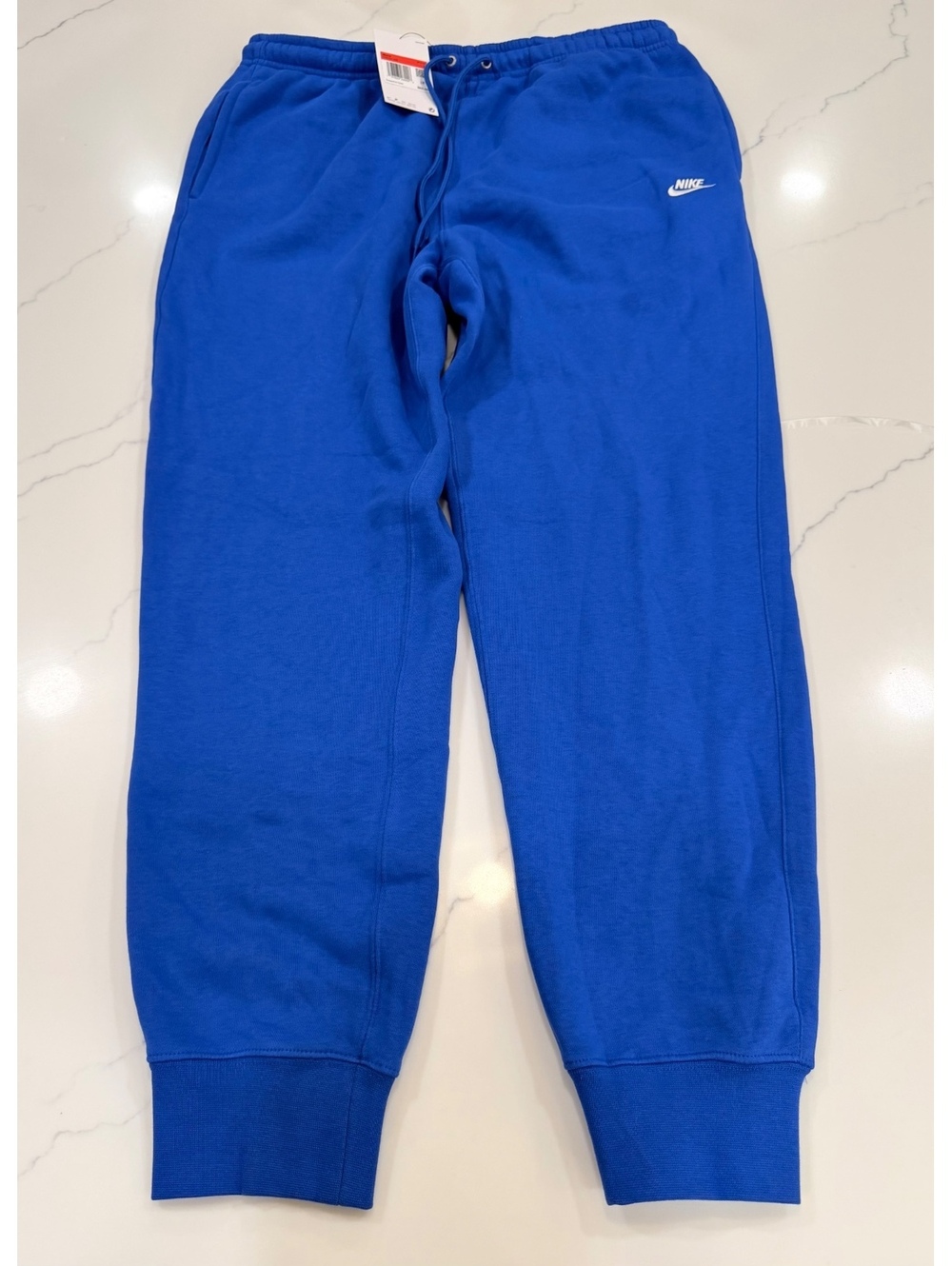 NEW Nike Fleece Joggers Standard Fit Taper Leg Royal Blue Size Large